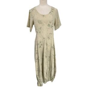 Vintage Henri Bendel Dress Floral Roses Size Medium